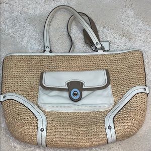Straw Coach Purse